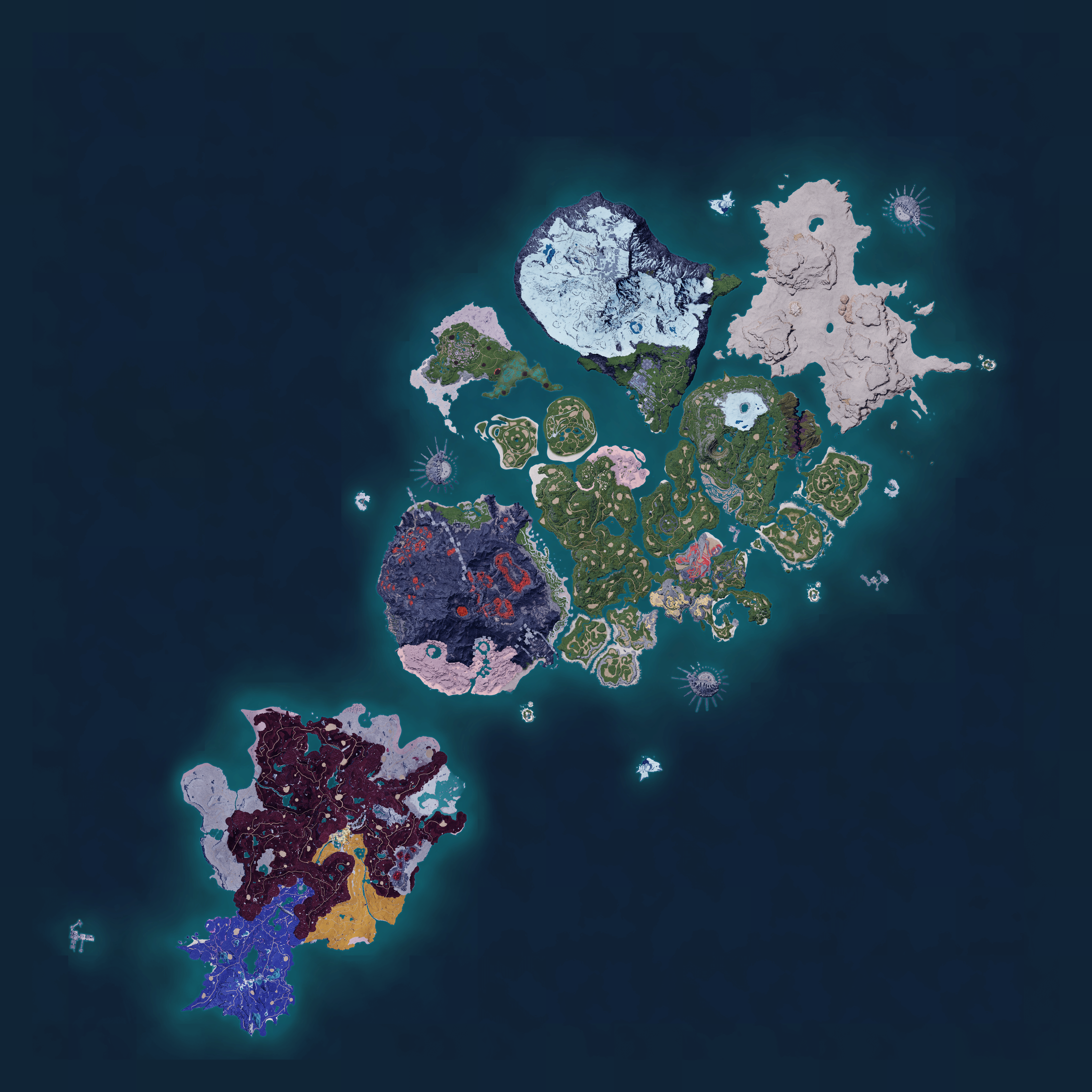 Palworld world map